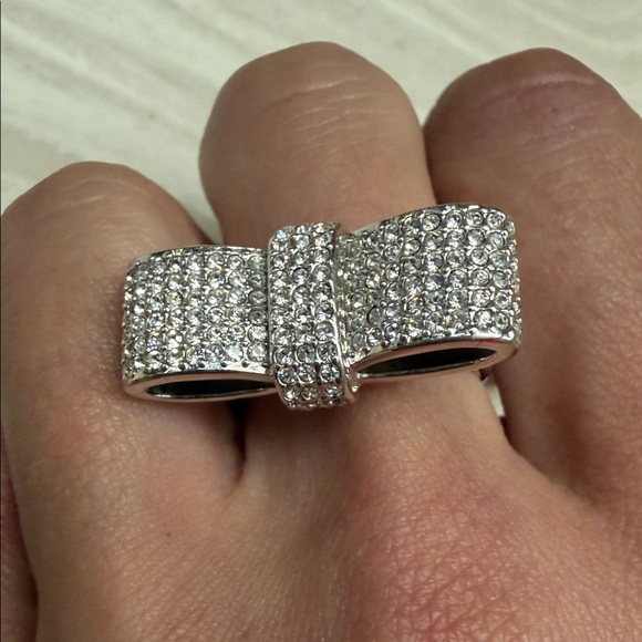 Swarovski Jewelry - Swarovski Elegant Silver Bow Ring